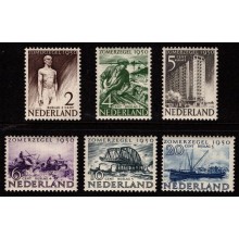 1950 Holland - AFA 551-56 - Sommervelgørenhed - Komplet sæt - Postfrisk.